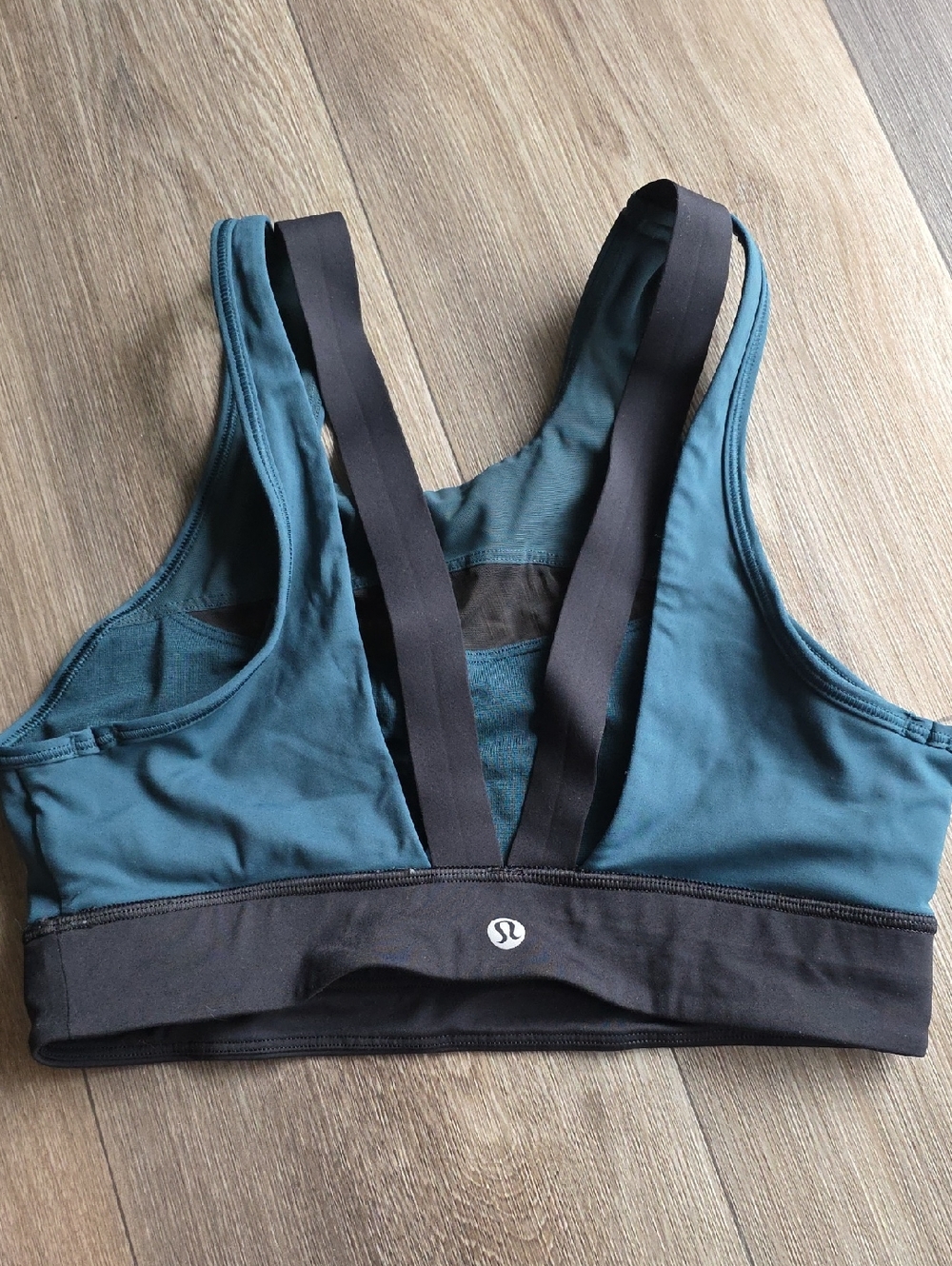 lululemon athletica Teal with Black Band Strappy Sports Bra
